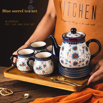 Luxury Polish Ceramic Teapot and Cup Set
